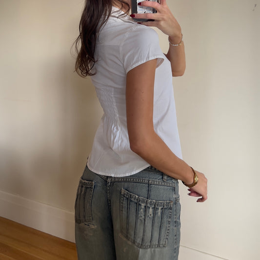 white button up shirt