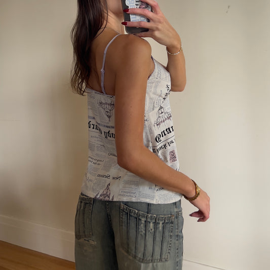 y2k graphic print cami