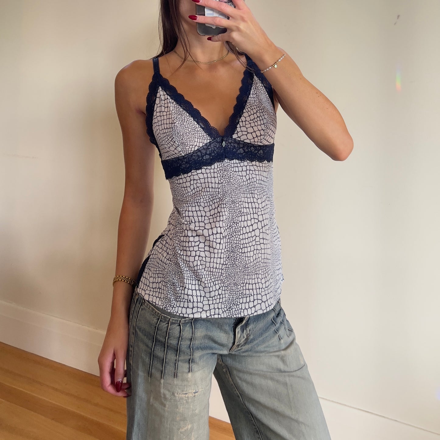 snake print cami