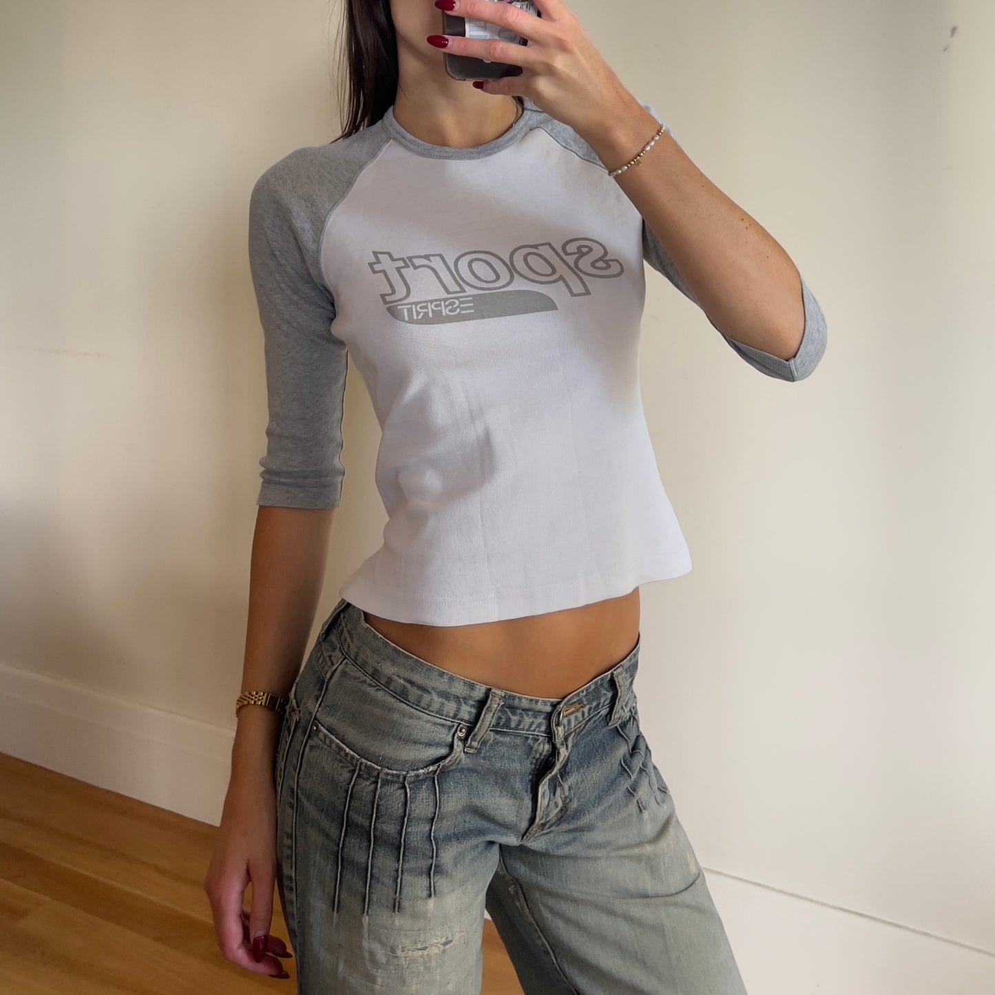 2000s Esprit 3/4 sleeve top