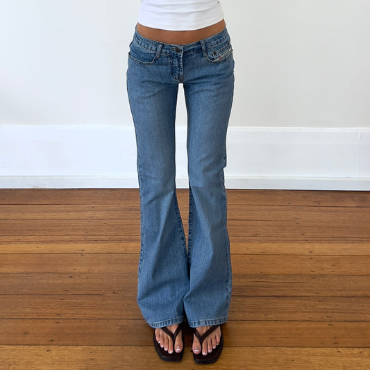 flared denim jeans