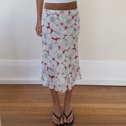 floral midi skirt