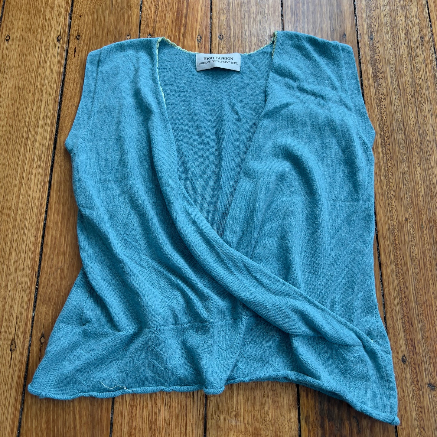 teal wool top