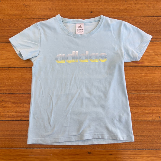 blue Adidas tee