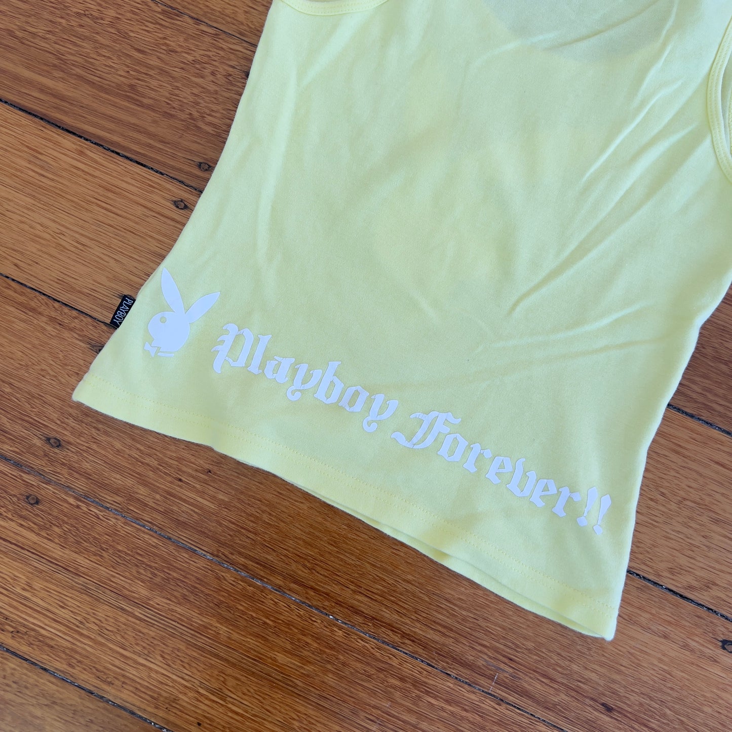 yellow graphic Playboy tank