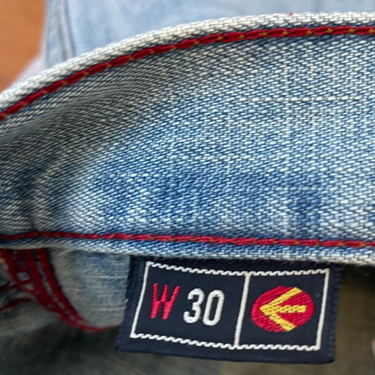 light denim wide flared jeans
