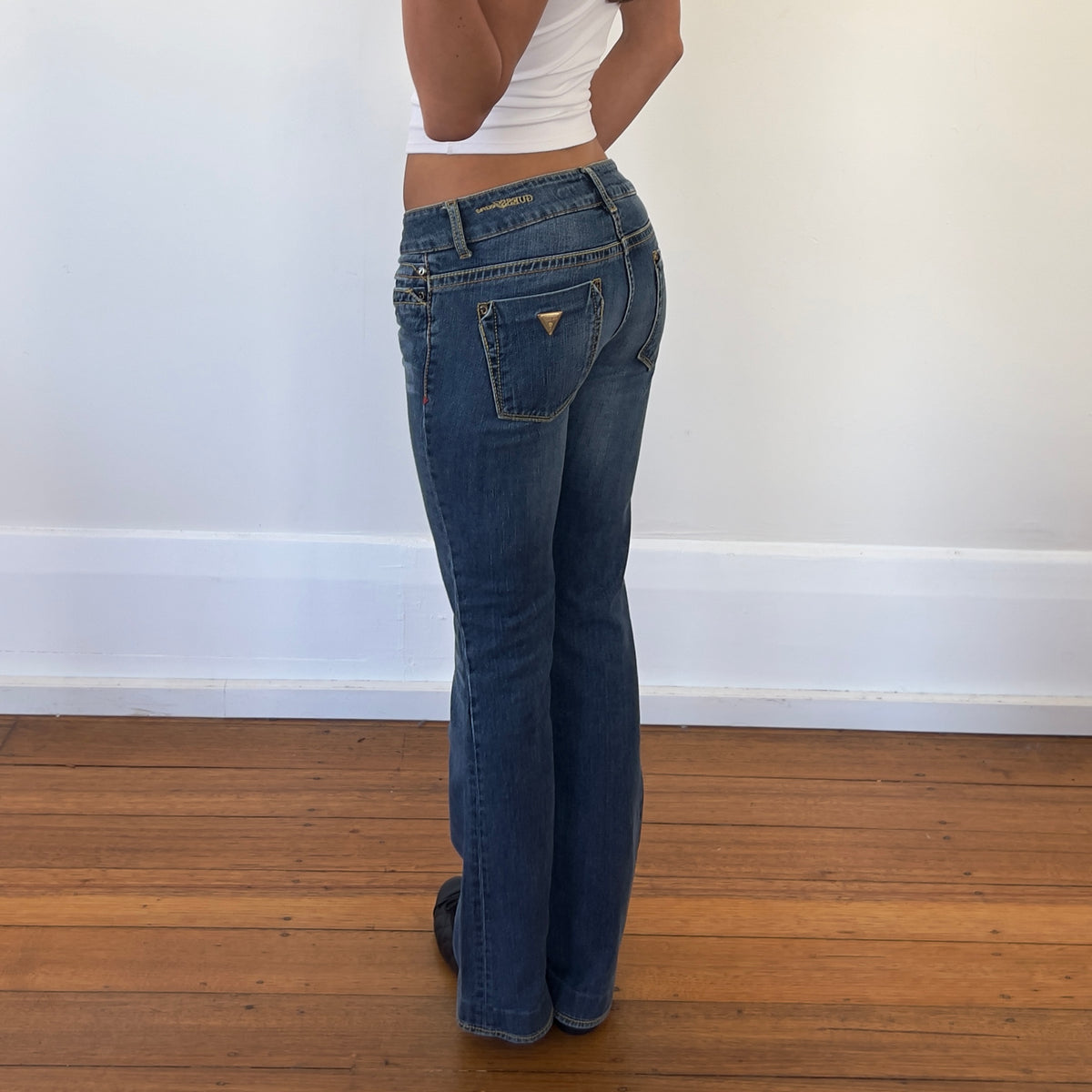 low rise bootcut jeans