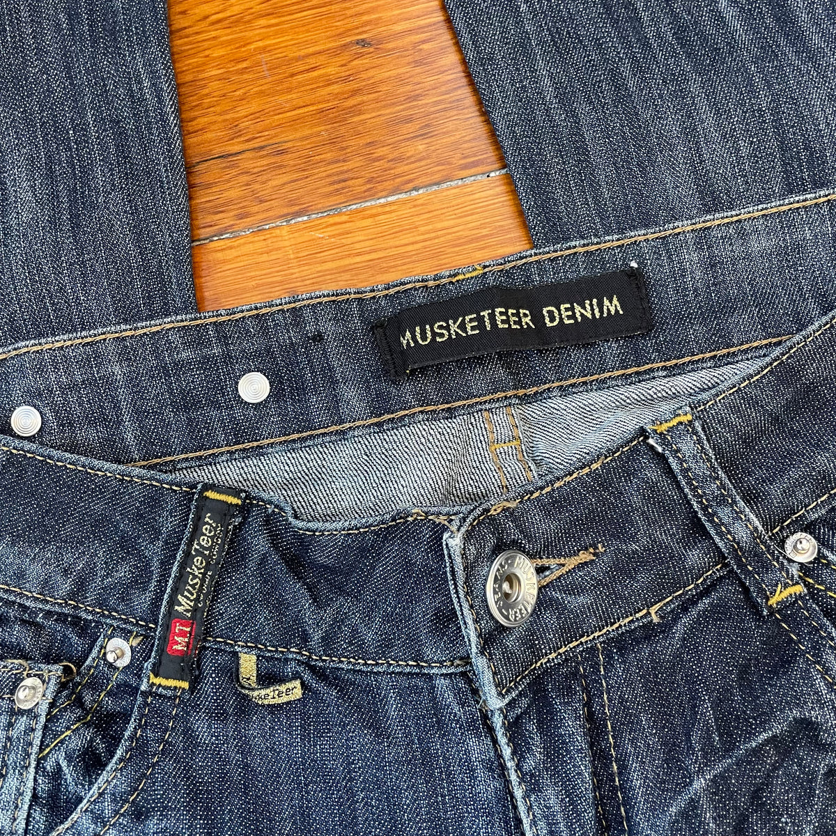 dark denim bootcut jeans