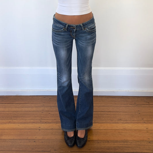 low rise bootcut jeans