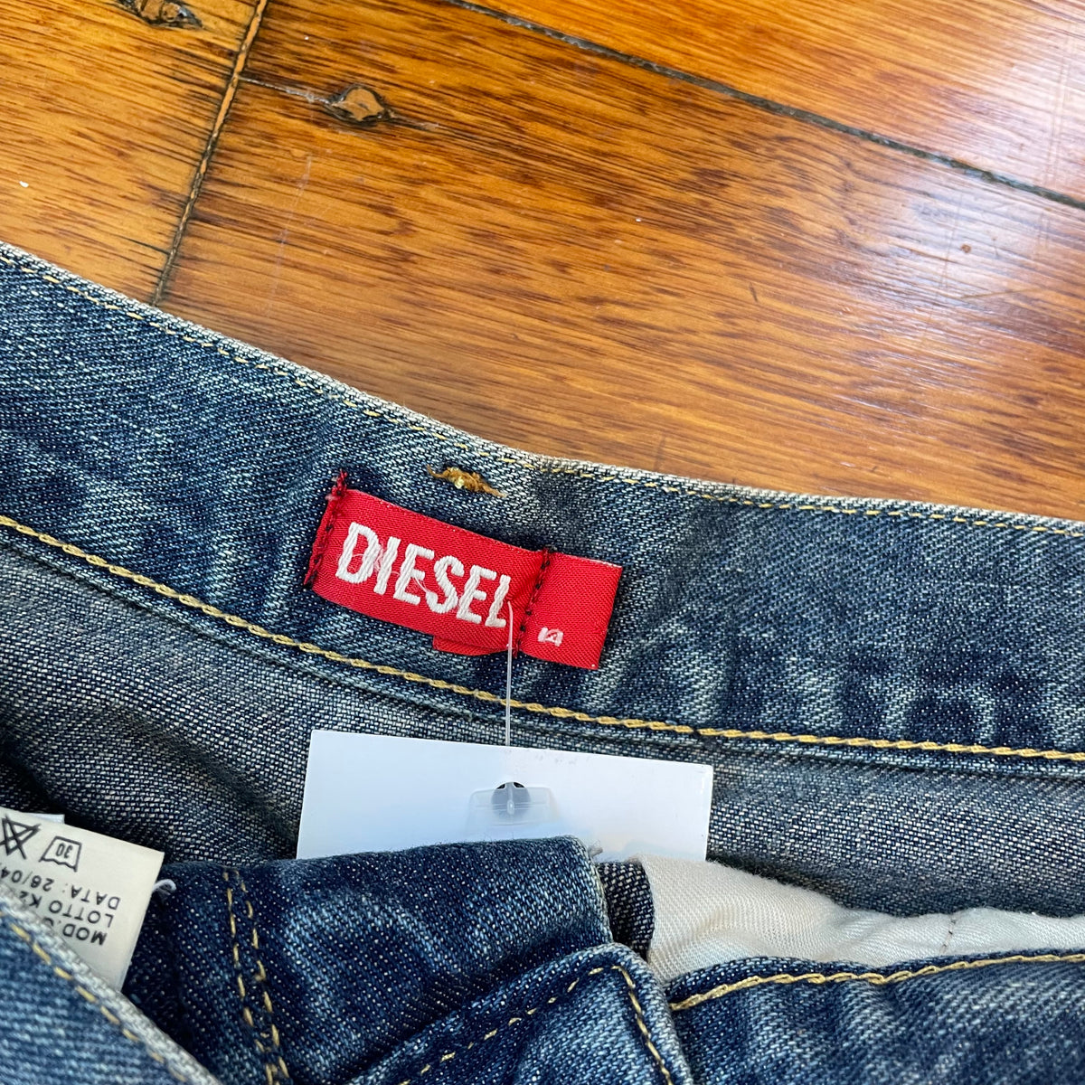 denim midi skirt