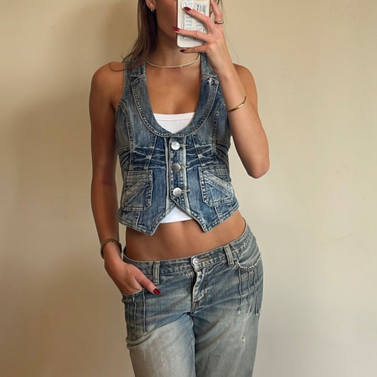 90s denim vest