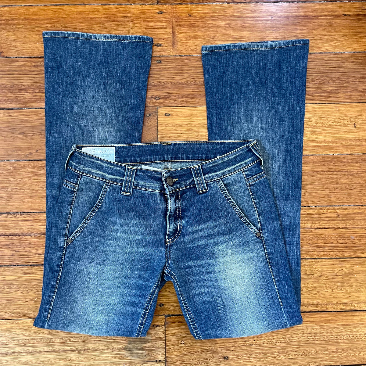 low rise bootcut jeans