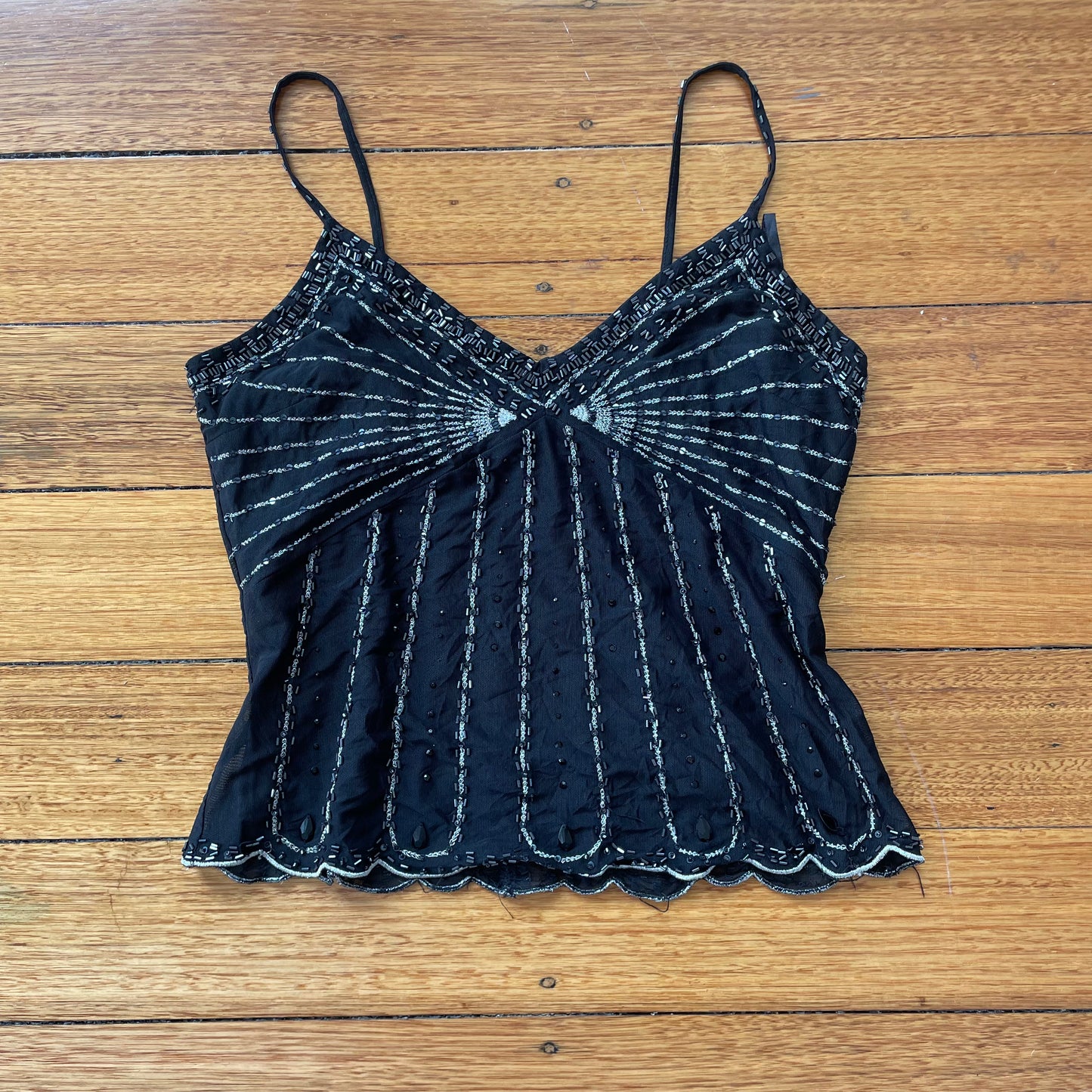 black beaded cami