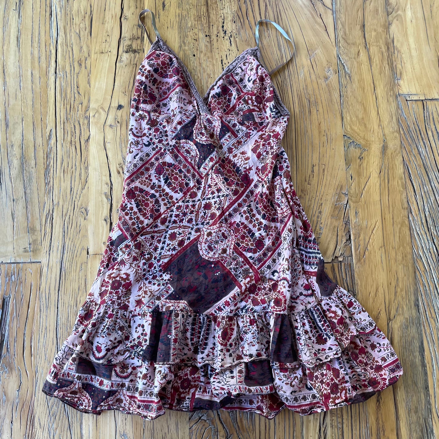 paisley print mini dress