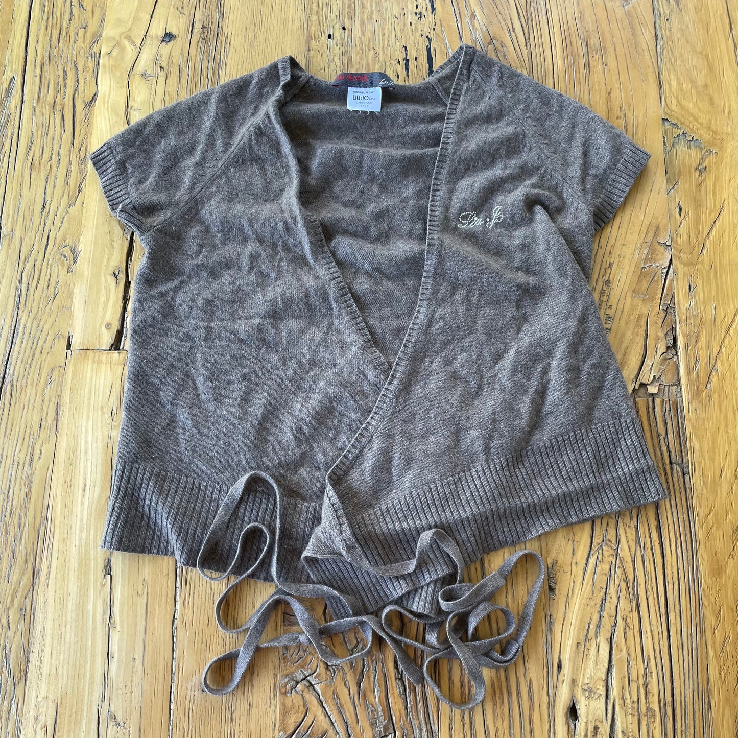silk/cashmere wrap top