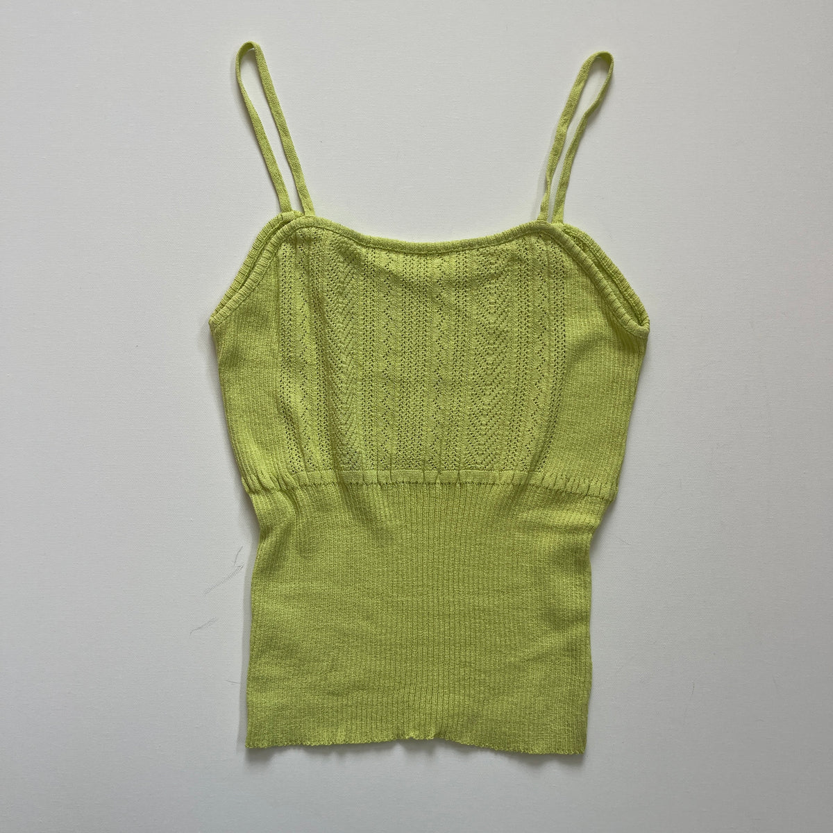 lime knit cami
