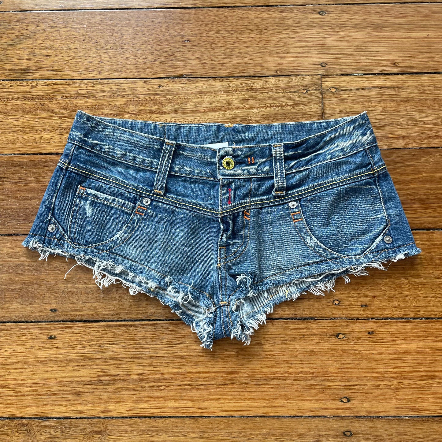 denim micro shorts
