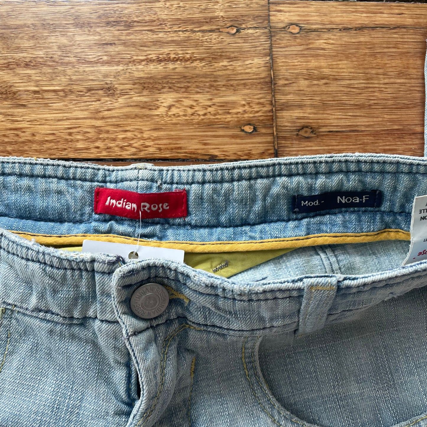 light wash denim bootcut jeans