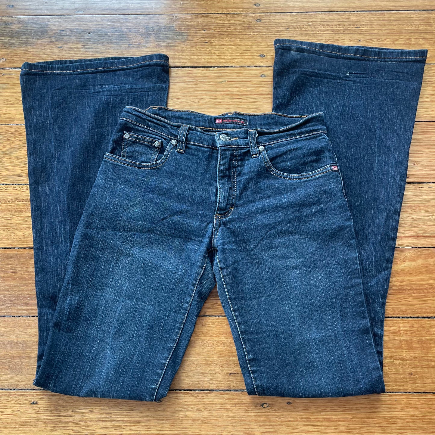 dark denim flared jeans