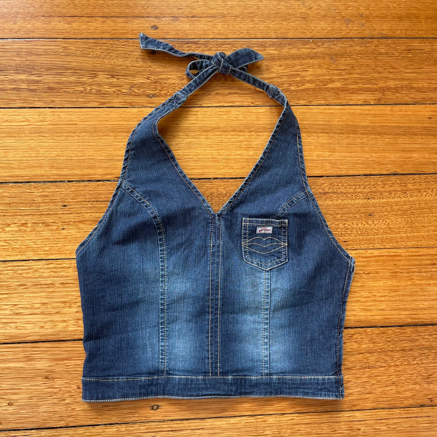 denim halter top