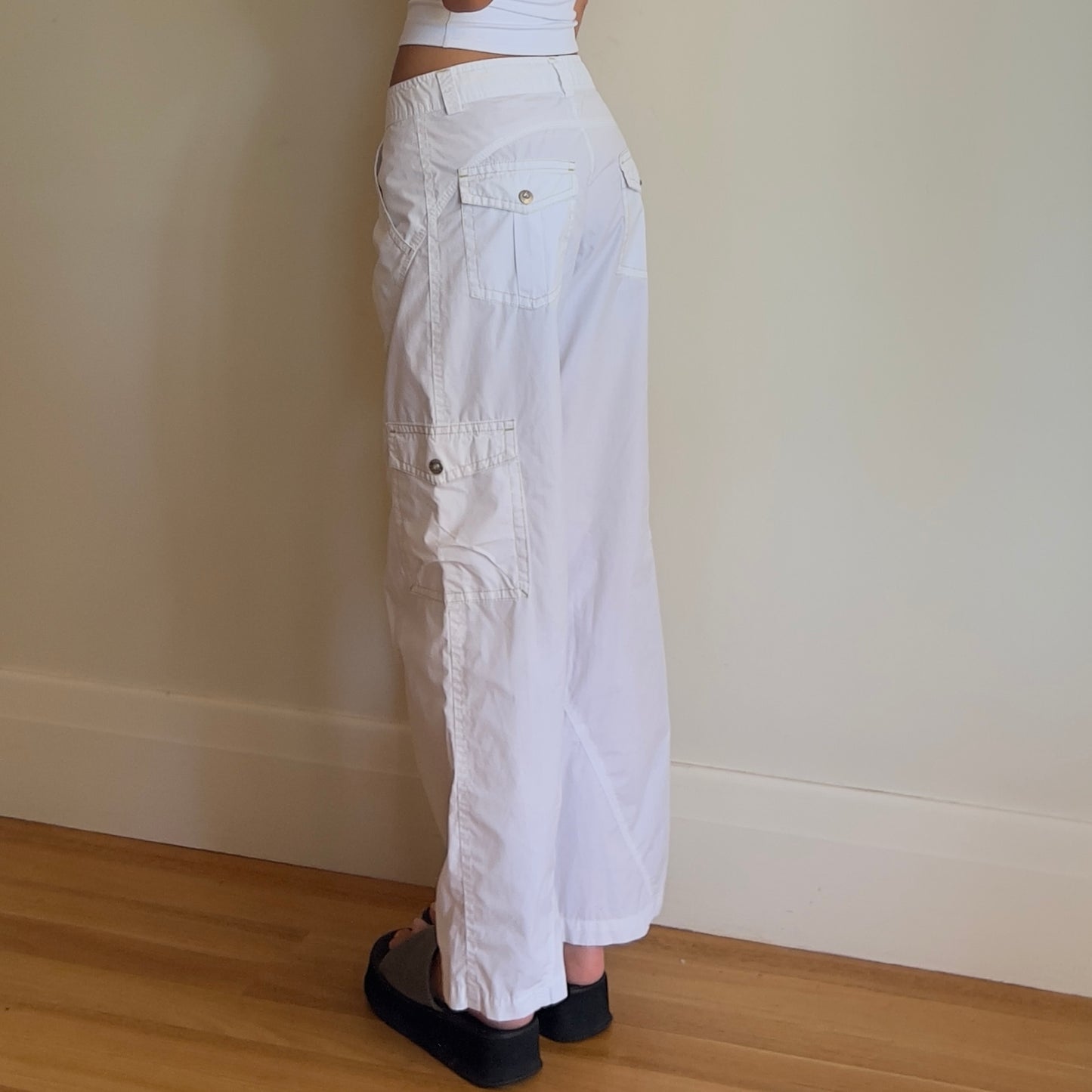white cargo pants