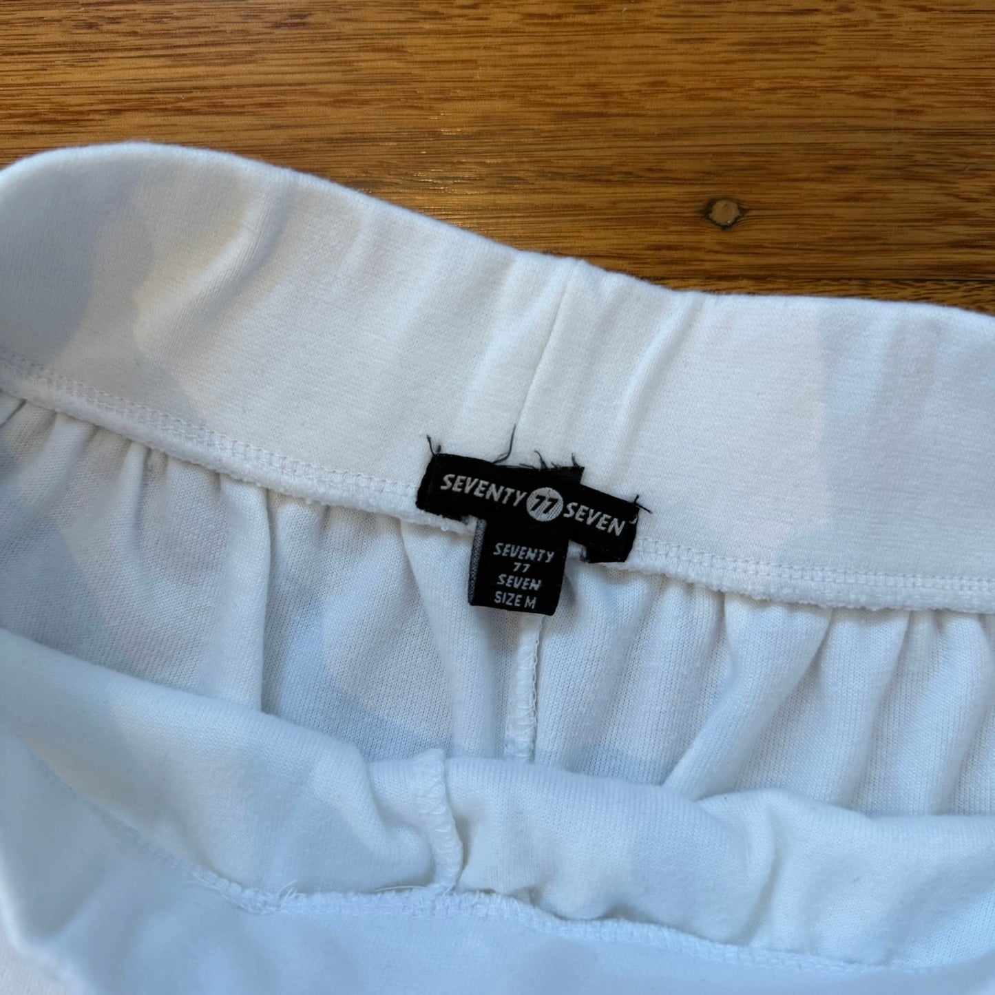 white wide leg velour sweatpants