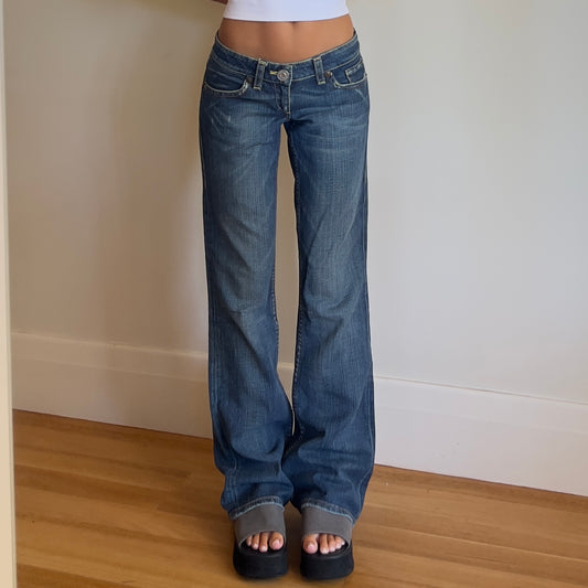 low rise denim jeans