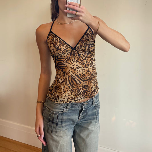 2000s animal print cami