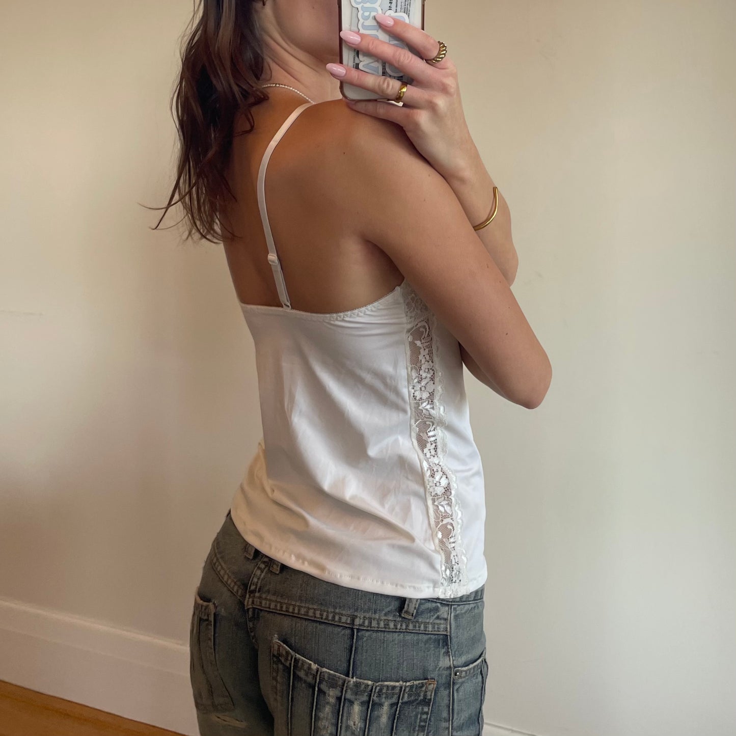 2000s white cami