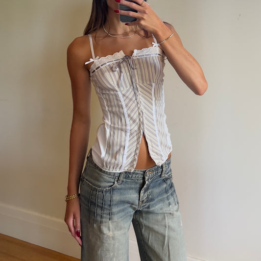stripy print cami