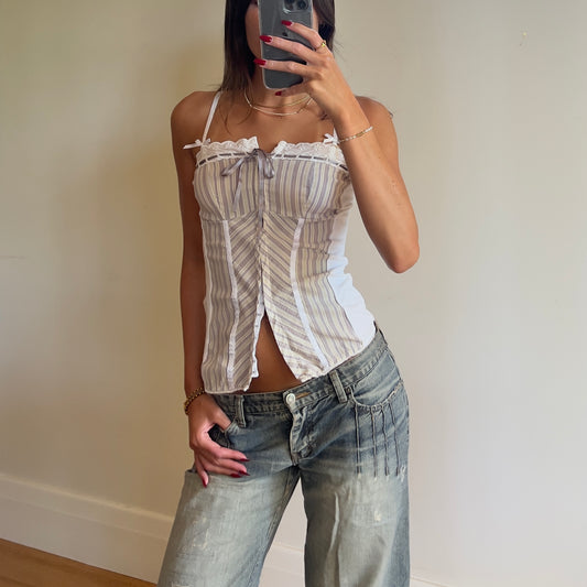 stripy print cami