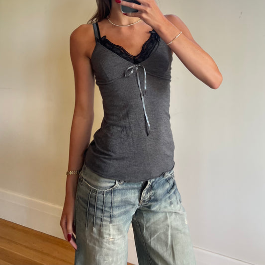 grey lace cami