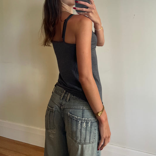 grey lace cami