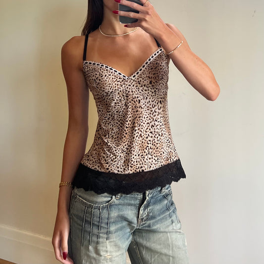 vintage animal print cami