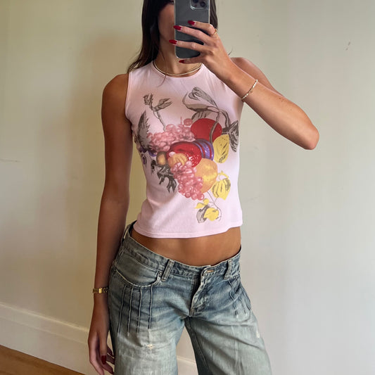 graphic print tank top
