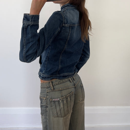zip up denim jacket