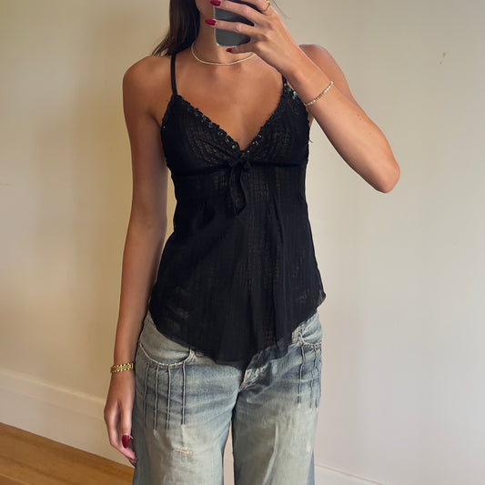 vintage black cami