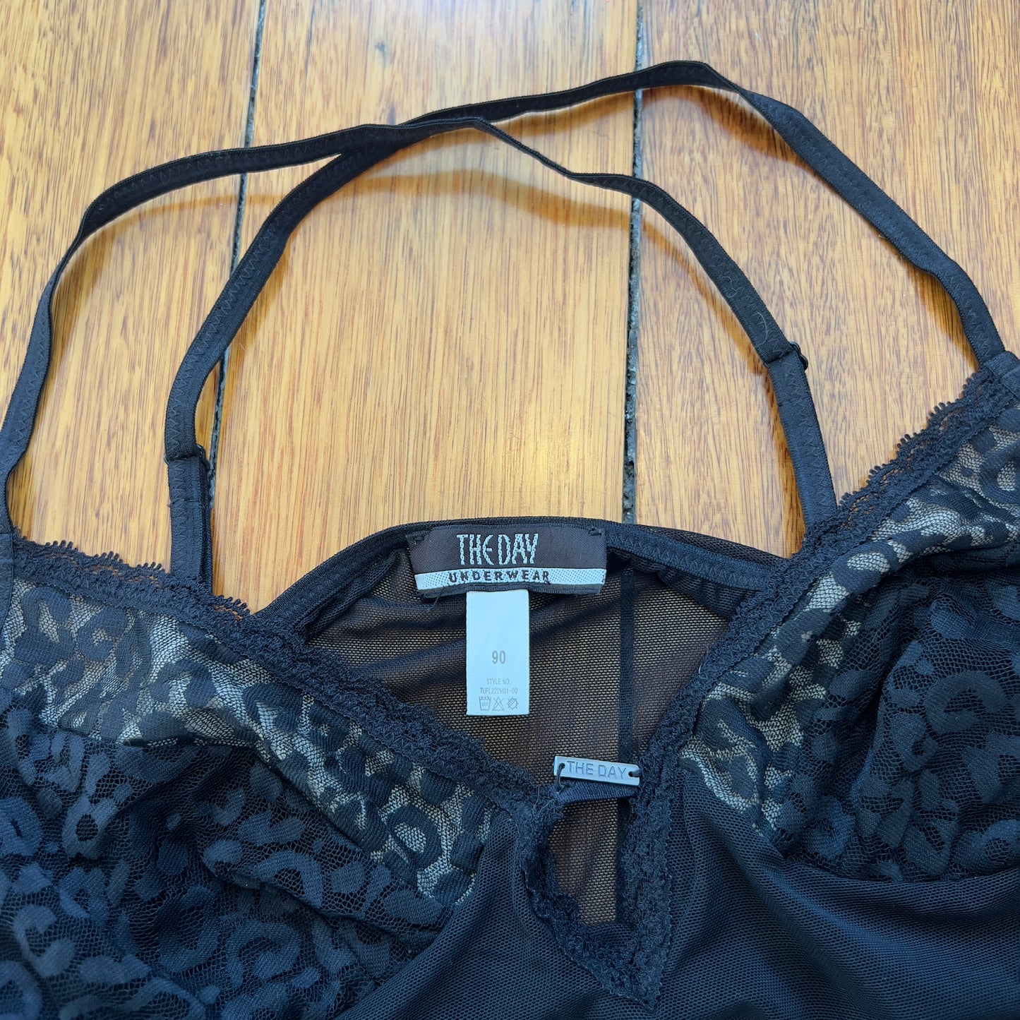 black mesh leopard cami