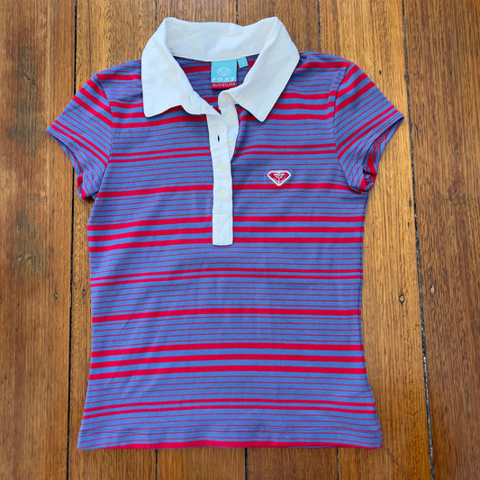 stripe Roxy polo top