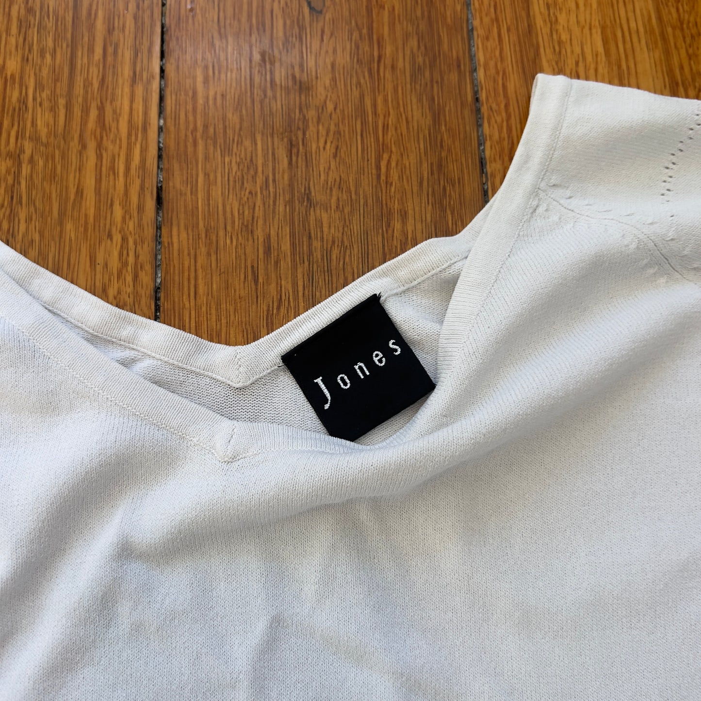 white wide neck long sleeve