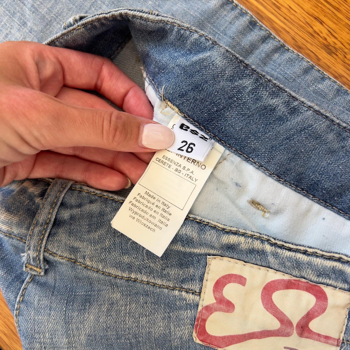 low rise flared jeans