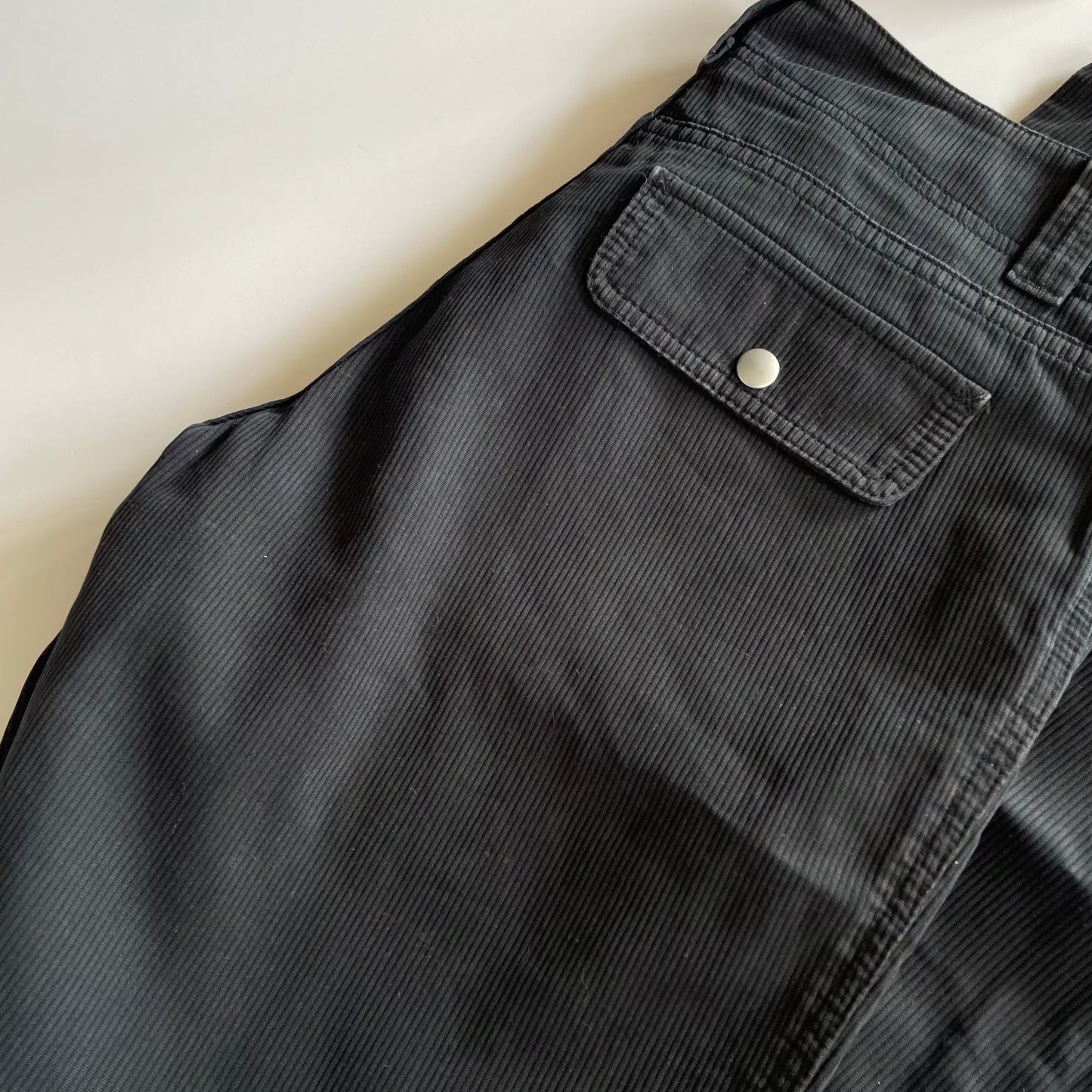 black low rise bootcut pants