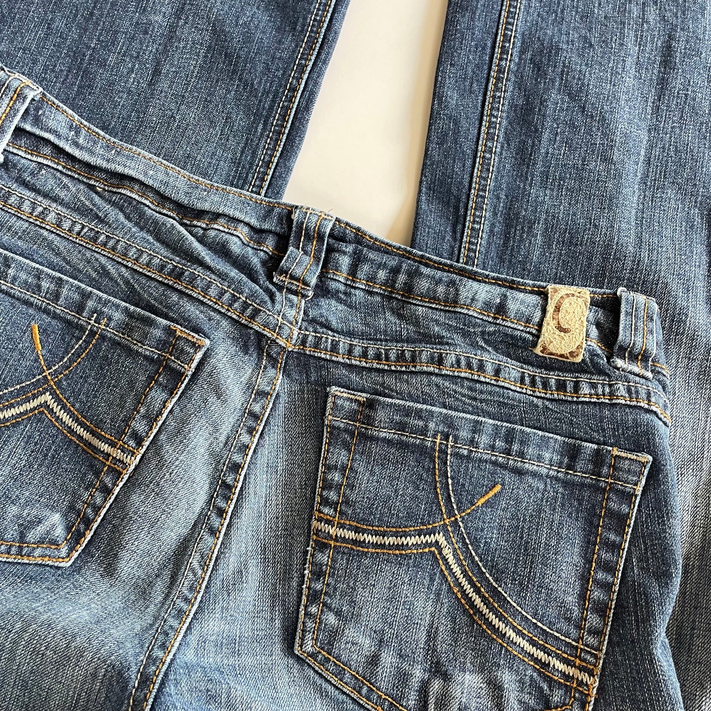 vintage flared denim jeans