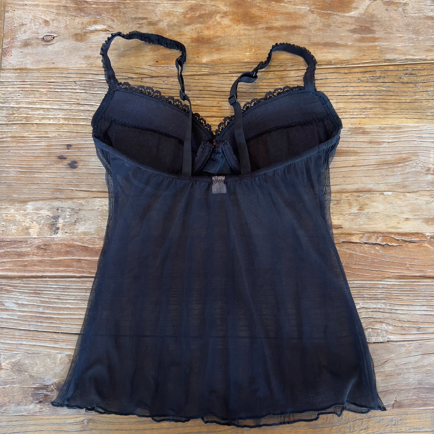 black bustier cami