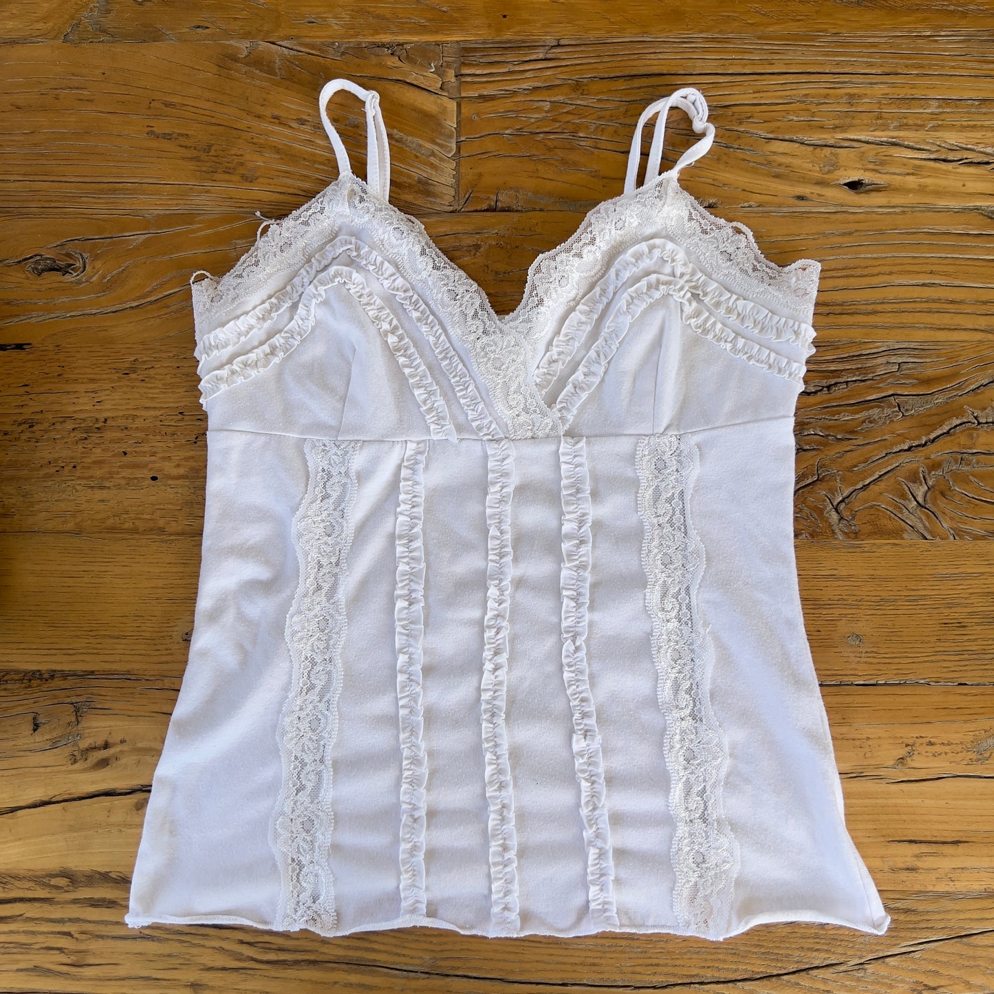 vintage white lace cami