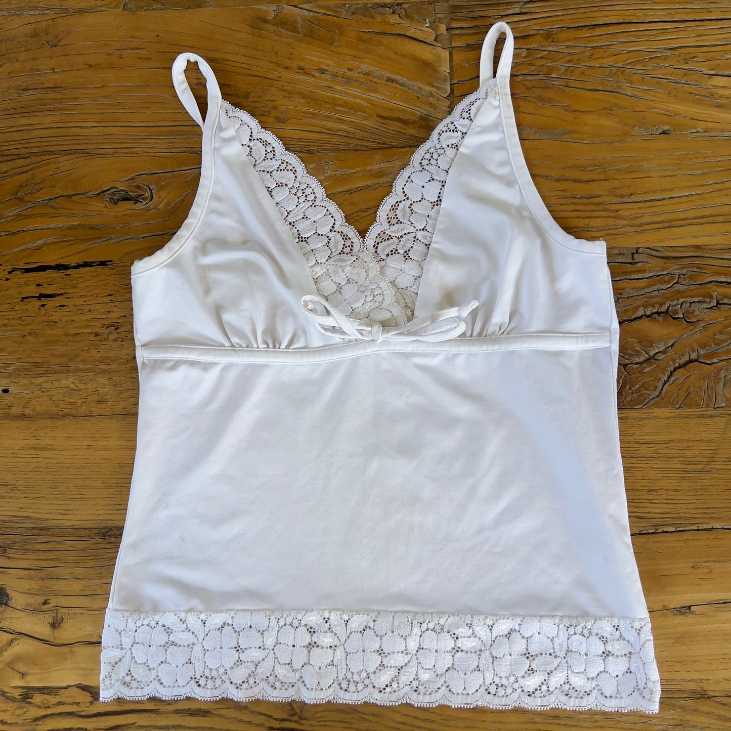 vintage white lace cami