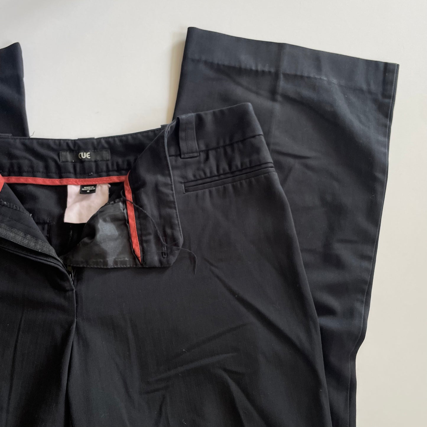 mid rise black trousers