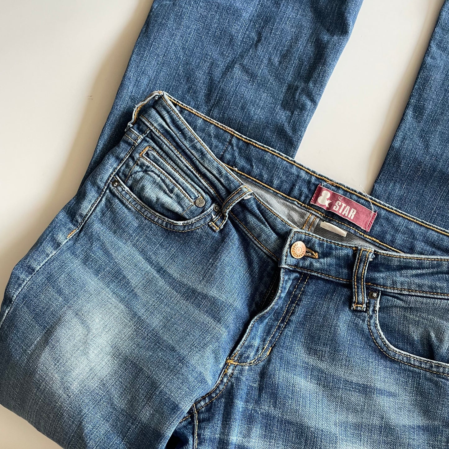 low rise denim jeans