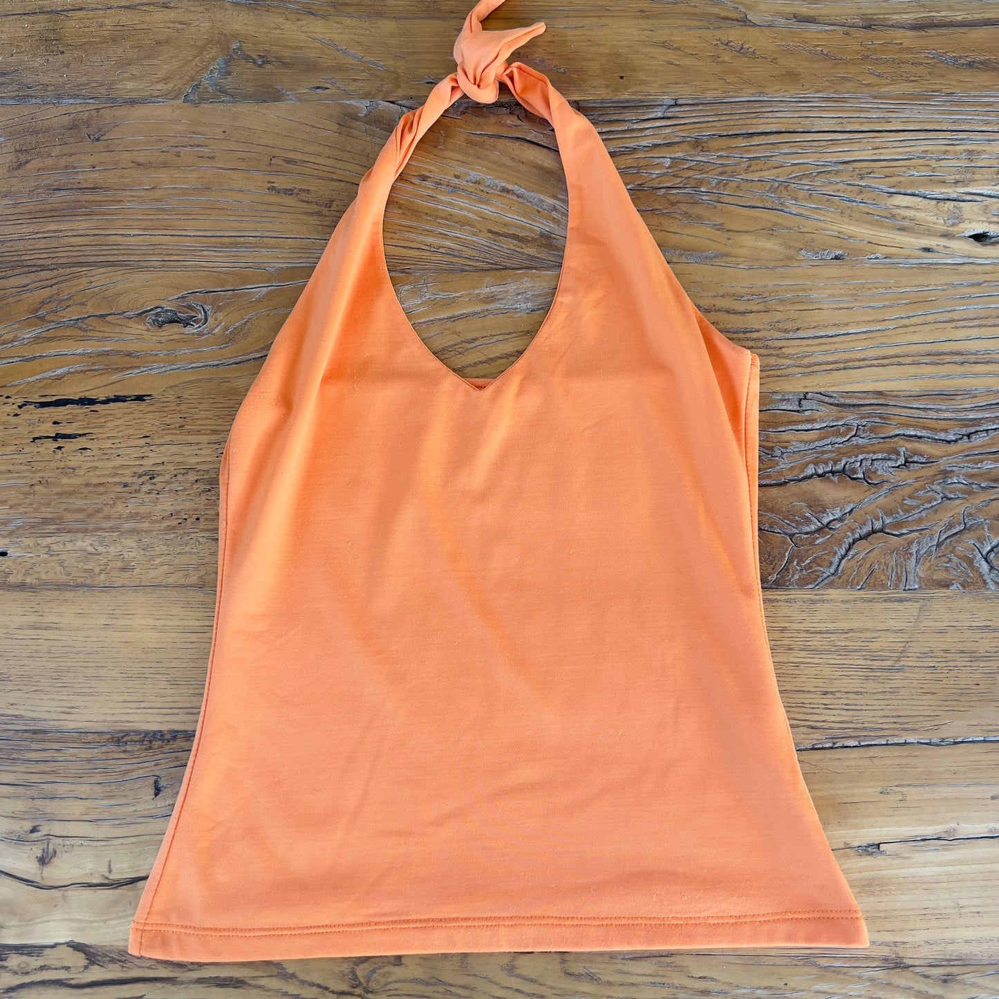 orange halter top