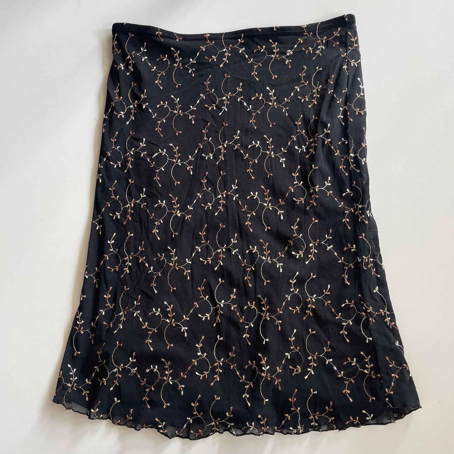 90s floral midi skirt